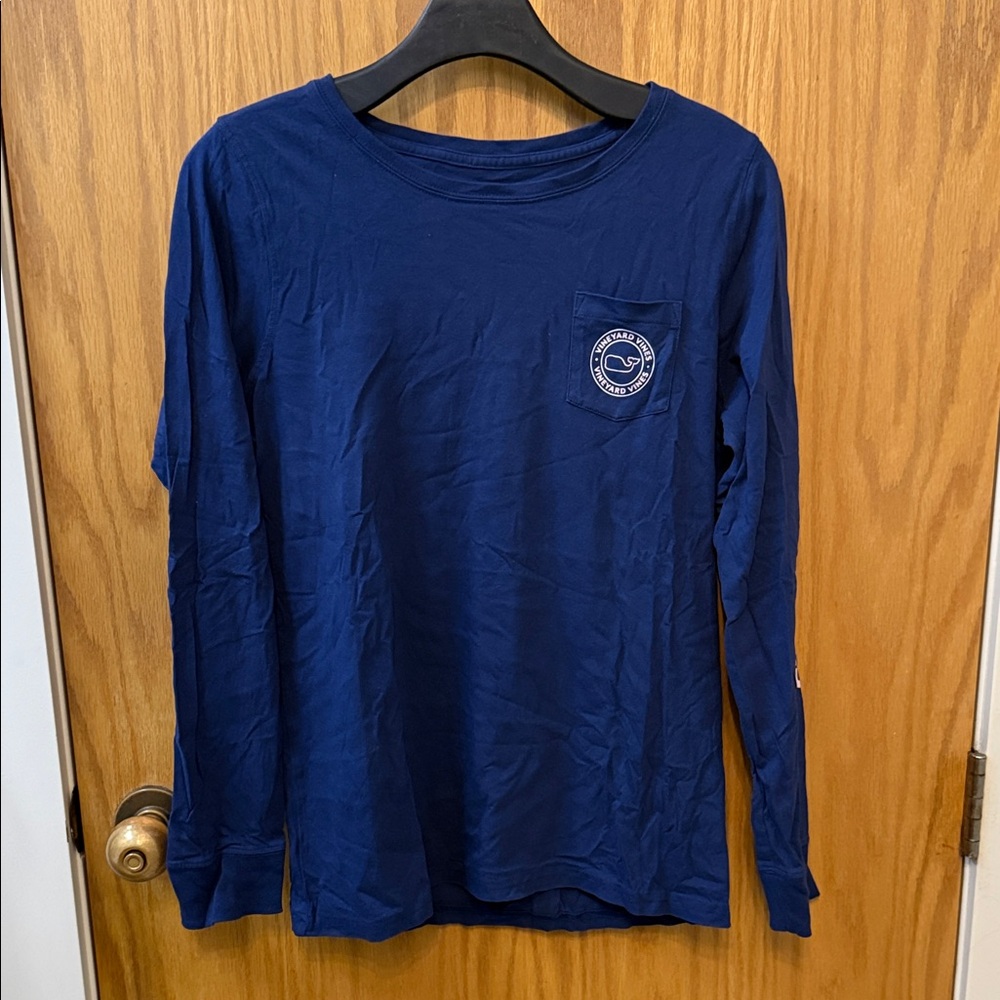Vineyard Vines Navy Cotton Shirt with Logo